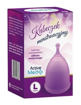 Active Med Kubeczek Menstruacyjny L + Pojemnik do dezynfekcji