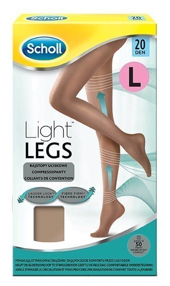Scholl Light Legs rajstopy uciskowe 20 DEN cieliste L