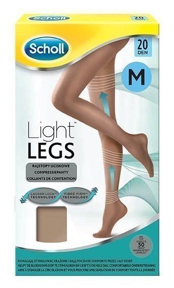Scholl Light Legs rajstopy uciskowe 20 DEN cieliste M