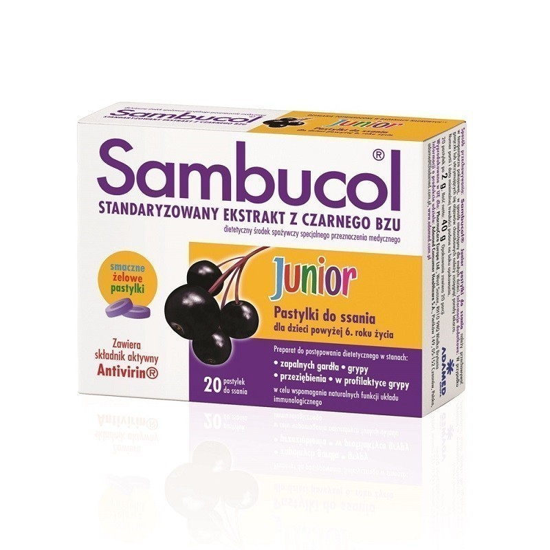 Sambucol Junior 20 Pastylek do ssania