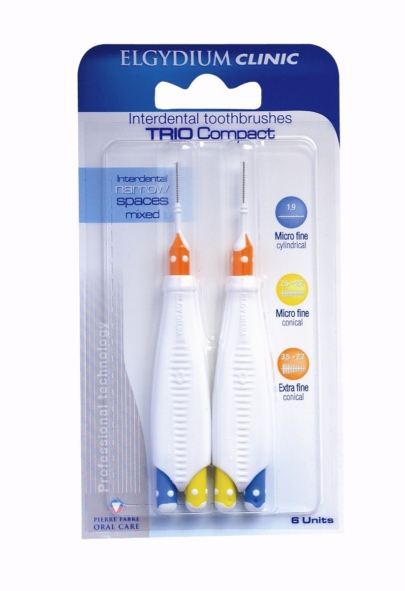 Elgydium Clinic Trio Compact Mixed - szczoteczki międzyzębowe wąskie mix