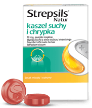 Opakowanie Strepsils Natur pastylki kaszel suchy i chrypka