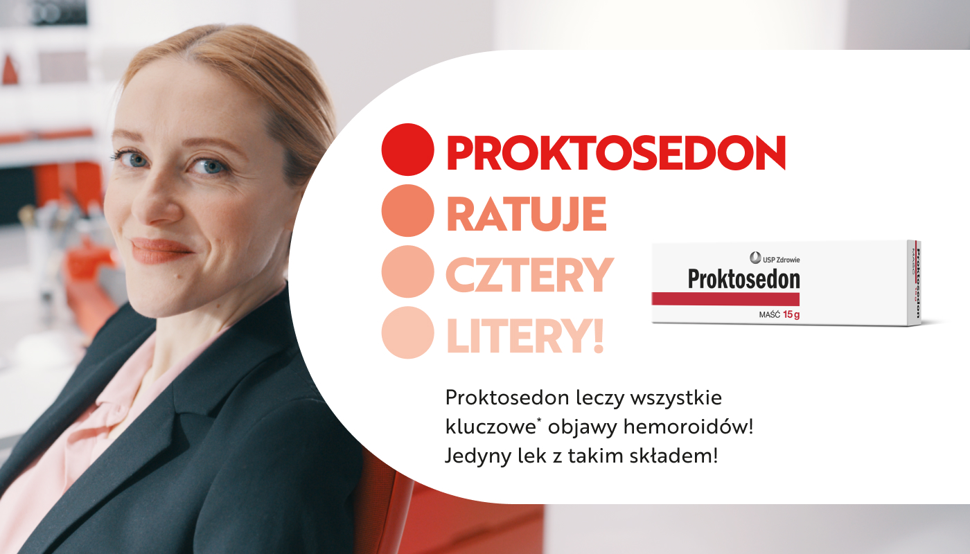 PROKTOSEDON RATUJE CZTERY LITERY