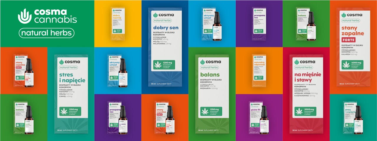 Linia produktów Cosma Cannabis Natural Herbs
